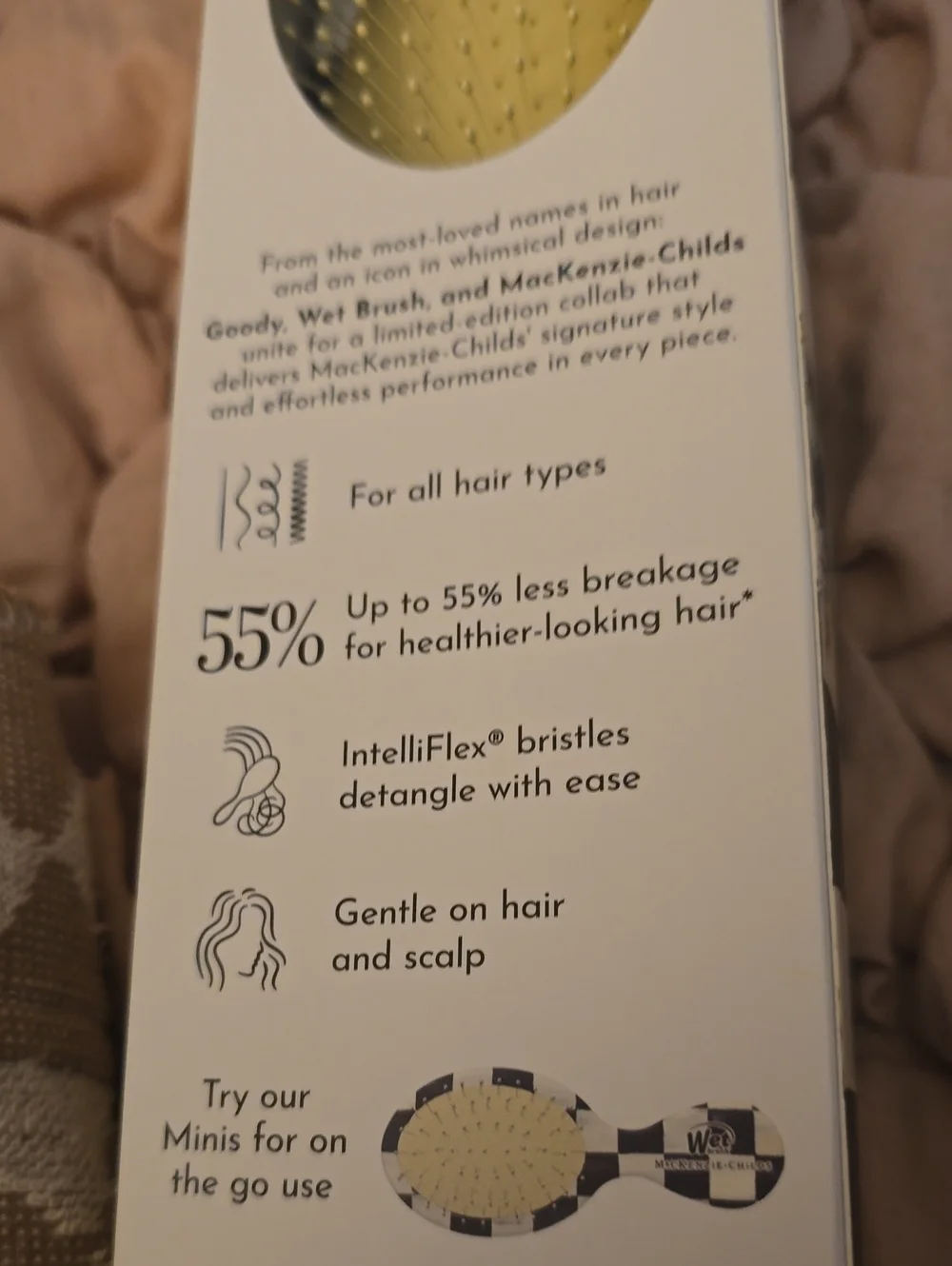 Mackenzie Childs Wet Detangler Brush W/ Goody Hair Clips